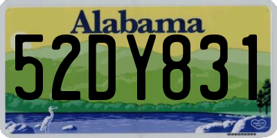 AL license plate 52DY831