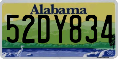 AL license plate 52DY834