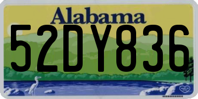 AL license plate 52DY836