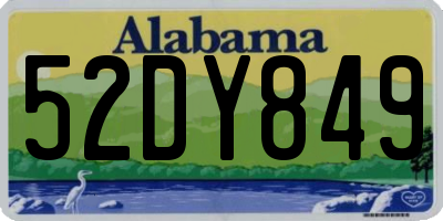 AL license plate 52DY849