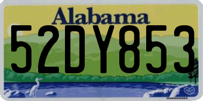 AL license plate 52DY853
