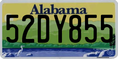 AL license plate 52DY855