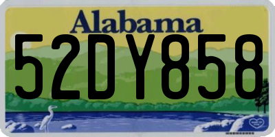 AL license plate 52DY858