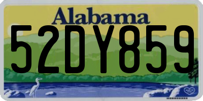 AL license plate 52DY859