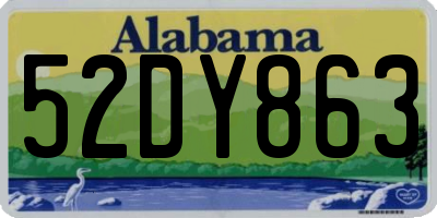 AL license plate 52DY863