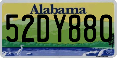 AL license plate 52DY880