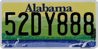 AL license plate 52DY888