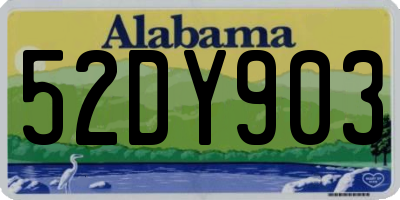 AL license plate 52DY903