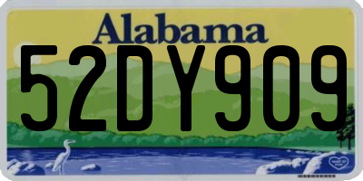 AL license plate 52DY909