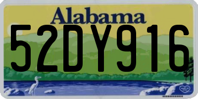 AL license plate 52DY916