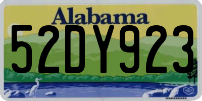 AL license plate 52DY923