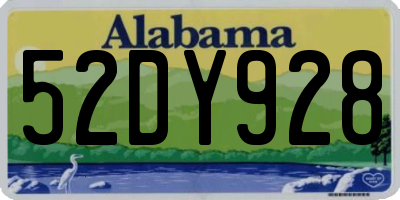 AL license plate 52DY928