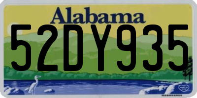 AL license plate 52DY935
