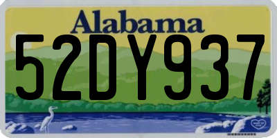 AL license plate 52DY937