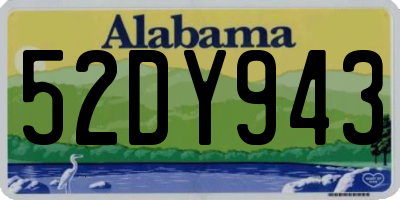 AL license plate 52DY943