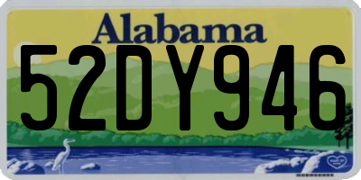 AL license plate 52DY946