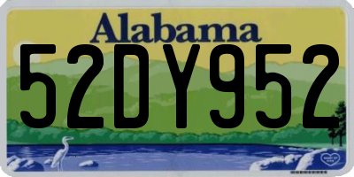 AL license plate 52DY952