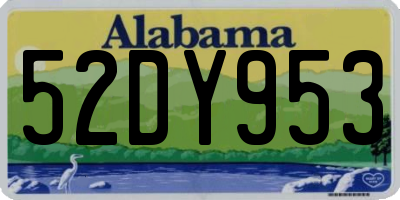 AL license plate 52DY953