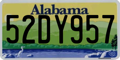 AL license plate 52DY957