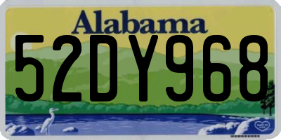 AL license plate 52DY968