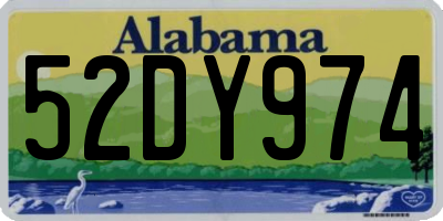 AL license plate 52DY974