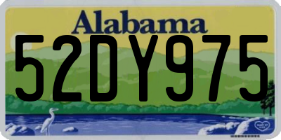 AL license plate 52DY975