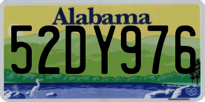 AL license plate 52DY976