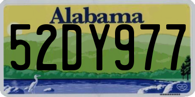 AL license plate 52DY977