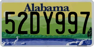 AL license plate 52DY997