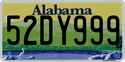 AL license plate 52DY999