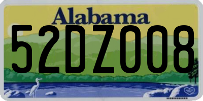 AL license plate 52DZ008