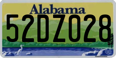 AL license plate 52DZ028