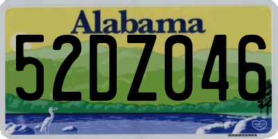 AL license plate 52DZ046