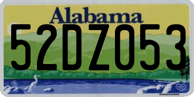 AL license plate 52DZ053