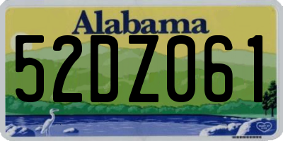 AL license plate 52DZ061