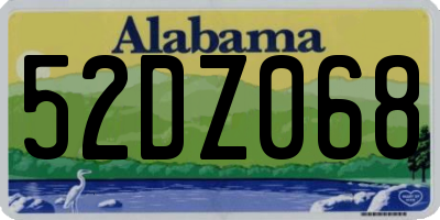 AL license plate 52DZ068
