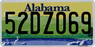 AL license plate 52DZ069