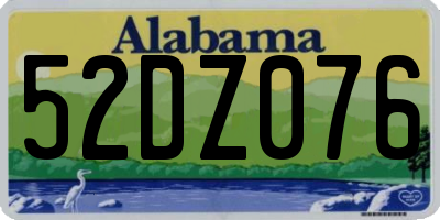 AL license plate 52DZ076
