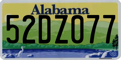 AL license plate 52DZ077