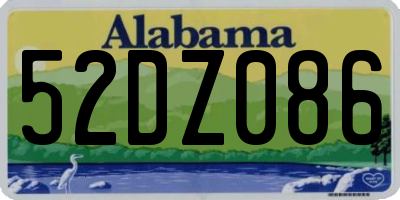 AL license plate 52DZ086