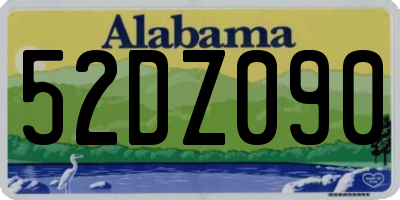AL license plate 52DZ090
