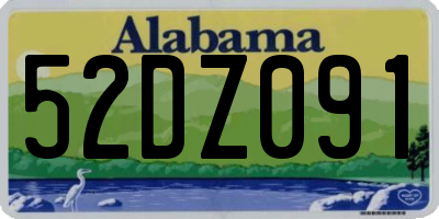 AL license plate 52DZ091