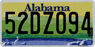 AL license plate 52DZ094