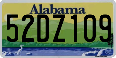 AL license plate 52DZ109