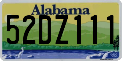 AL license plate 52DZ111