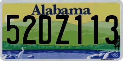 AL license plate 52DZ113