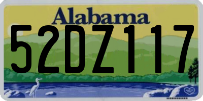 AL license plate 52DZ117