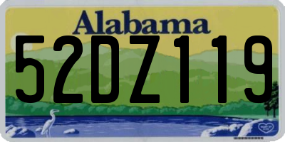 AL license plate 52DZ119