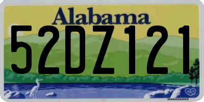AL license plate 52DZ121