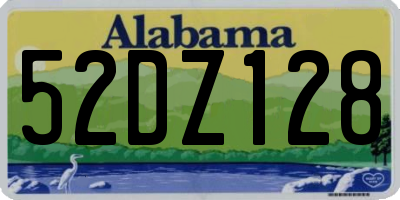 AL license plate 52DZ128